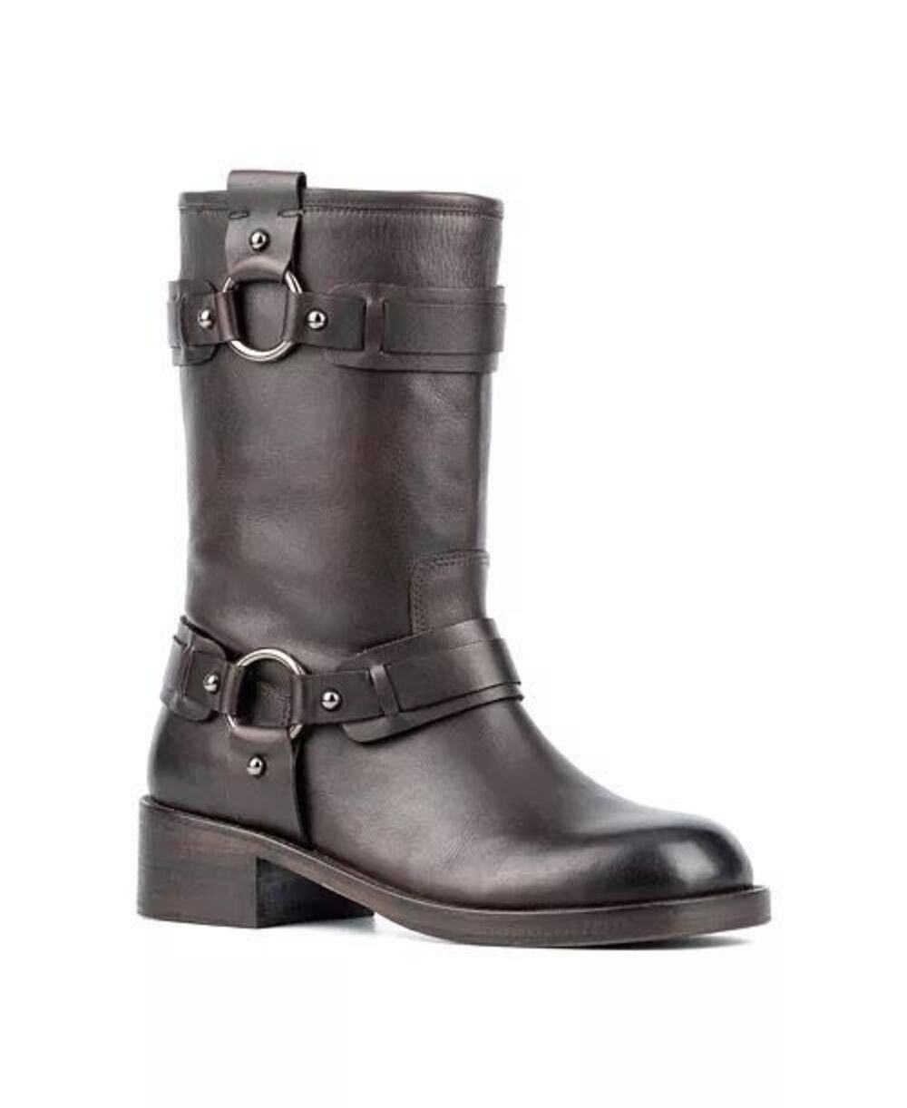 Vintage Foundry $265 Augusta Mid Calf Leather Boots Chocolate Women’s 8 NEW